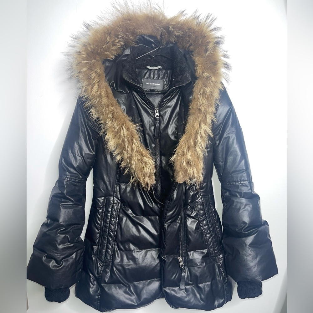 black mackage coat